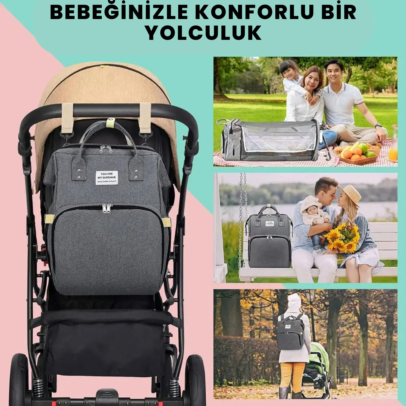 Çok Fonksiyonlu Bebek Sırt Çantası